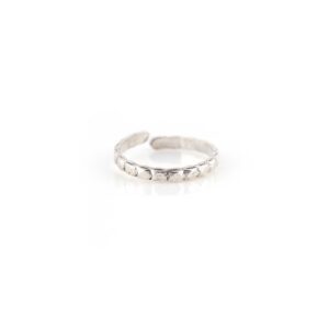 Simple band silver toe rings