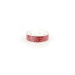 Traditional cherry blossom silver toe rings