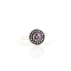 White stone oxidised silver toe rings