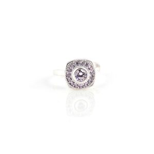 white stone silver toe rings