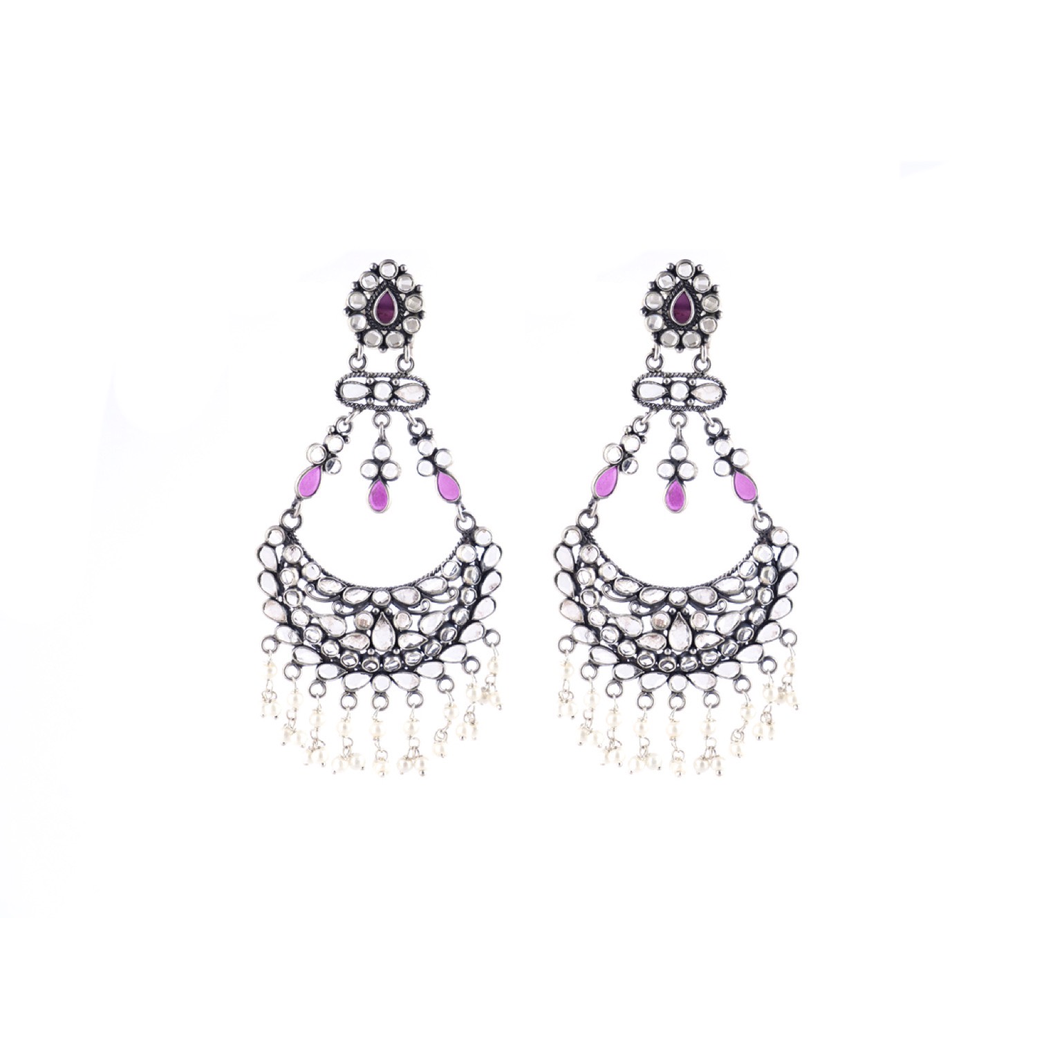 varam_earrings_102022_big_sized_crystal_and_pink_color_stone_chandbali_silver_earrings-1