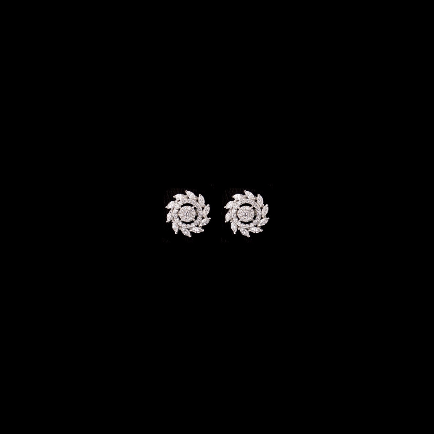 varam_earrings_102022_marquise_and_round_cut_stone_flower_shaped_silver_earrings-1