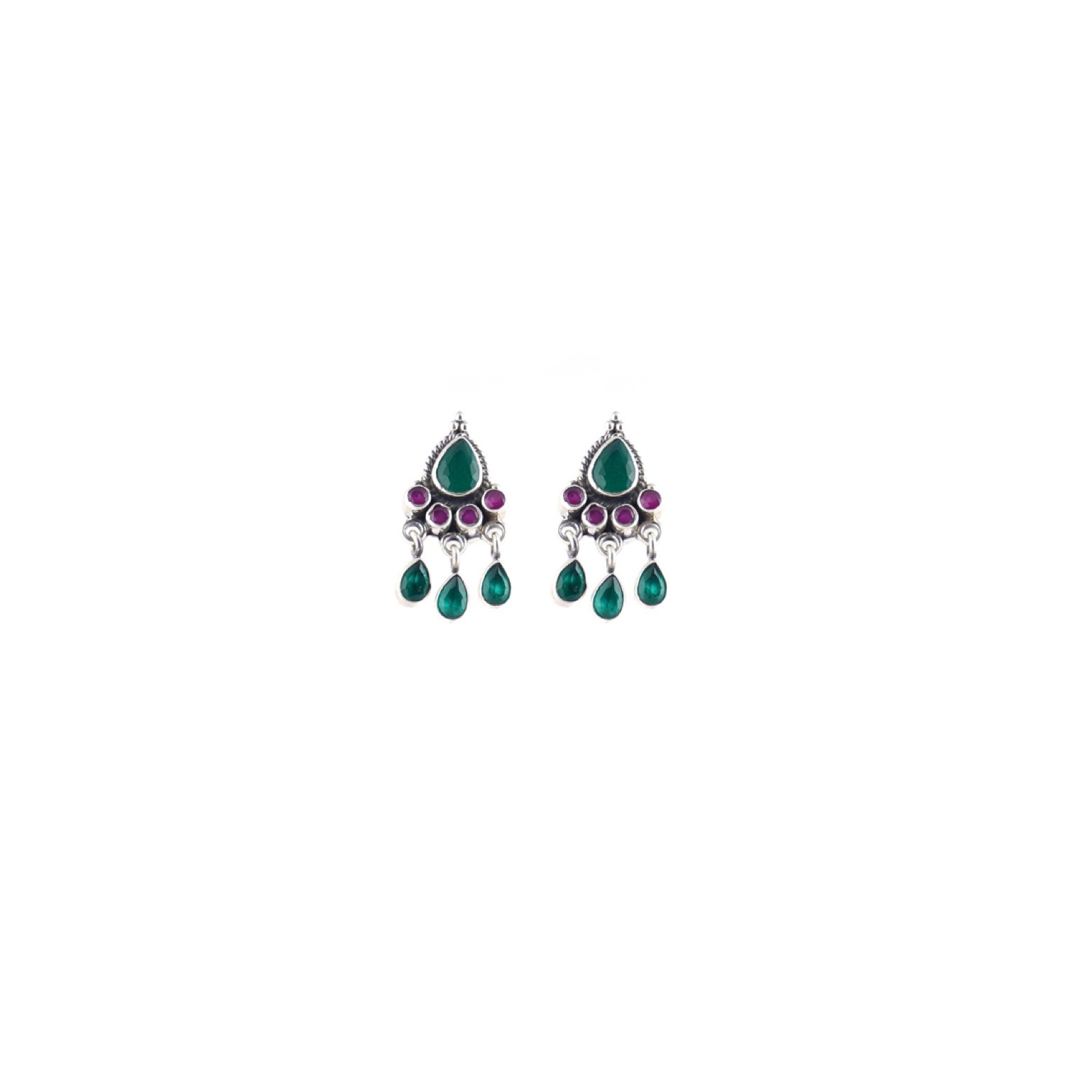 varam_earrings_102022_pear_and_round_cut_green_and_pink_stone_antique_silver_earrings-1