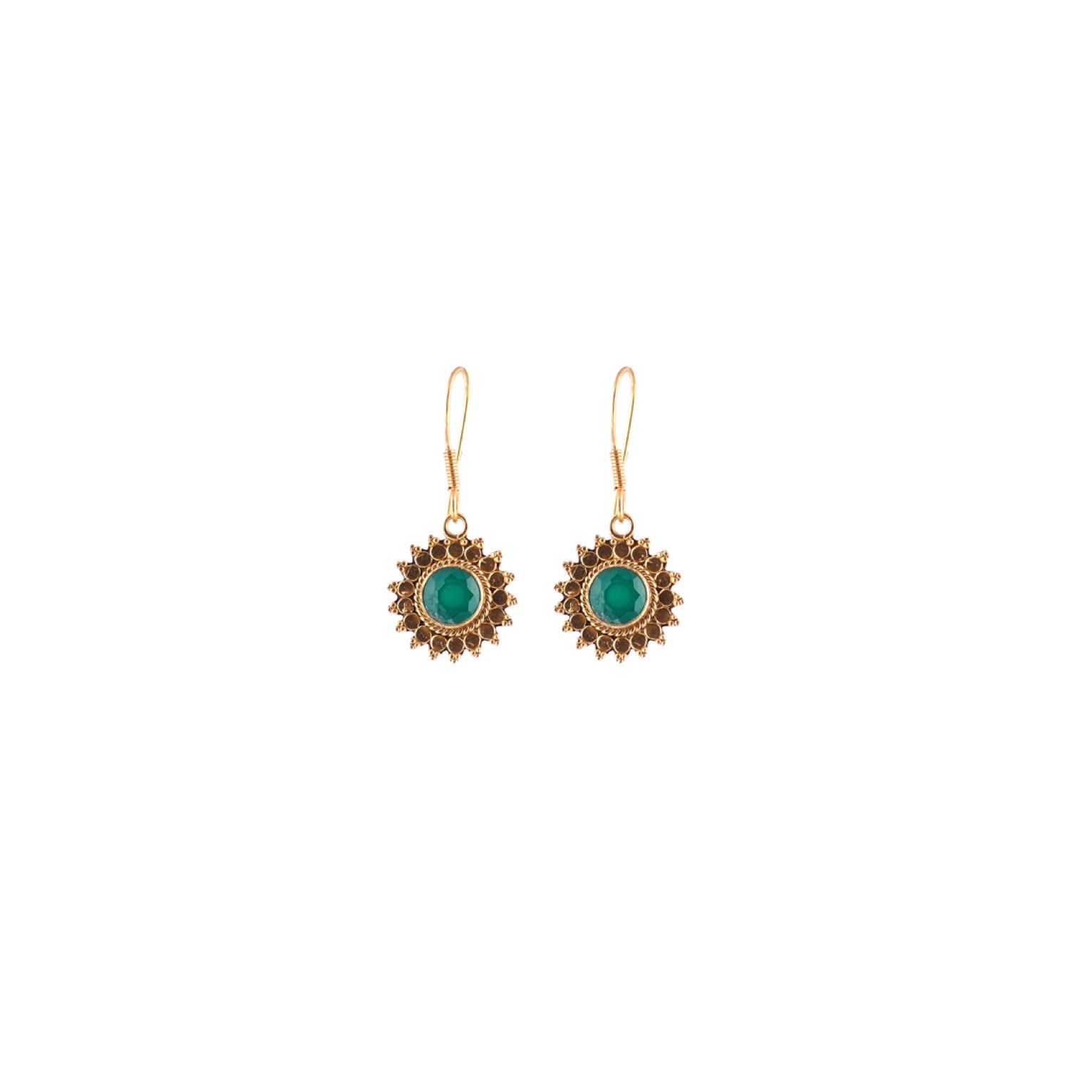 varam_earrings_102022_tarquoise_green_stone_hook_model_gold_coated_silver_earrings-1